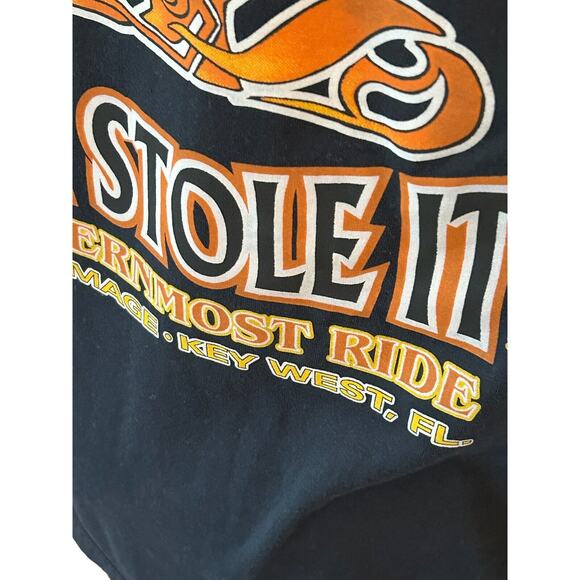 Ride It Like You Stole Black Men’s Med T-shirt Southernmost Ride Key West, FL - Picture 4 of 5